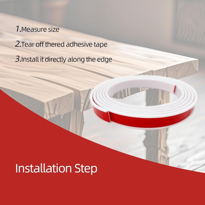 Aroilder U-Shape Plywood Edge Banding (White, 2-1/4inch (20Ft)) - Image 5